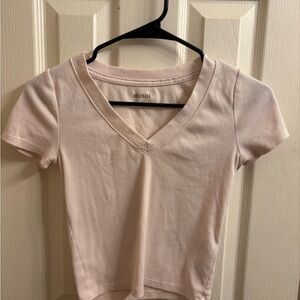 Hollister White Fitted Short Sleeve T-Shirt